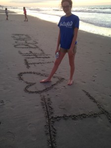 Natalie also loves the beach!